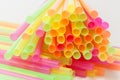 Vibrant colors drinking straws plastic type Royalty Free Stock Photo