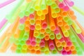 Vibrant colors drinking straws plastic type Royalty Free Stock Photo