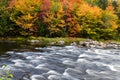 Vibrant colors of Fall foliage in the Adirondack mountains Royalty Free Stock Photo