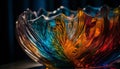Vibrant colors illuminate abstract celebration of creativity generated by AI