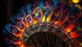 Vibrant colors illuminate the night at traditional winter carnival celebration generated by AI