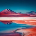 Vibrant colors of the Laguna Colorada, Bolivia.