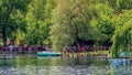 landscape of Posta Fibreno lake nature reserve in the Italian national park of Abruzzo Lazio and Molise