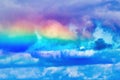 Vibrant colors of a Muai rainbow cloud.