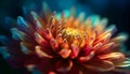 Vibrant colors of nature bouquet, blurred motion in the background generated by AI