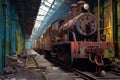 vibrant colors of rust on decommissioned locomotives