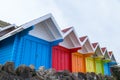 Vibrant beach huts in Scarborough Royalty Free Stock Photo