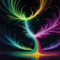 Vibrant and colourful abstract artwork generated using AI Royalty Free Stock Photo