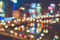 Vibrant and Colourful City Lights Bokeh Royalty Free Stock Photo