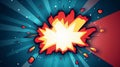 Vibrant comic art style background with exploding speech bubbles and glowing effects