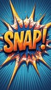 Dynamic comic-style explosion with the word SNAP Royalty Free Stock Photo