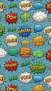 Vibrant Comic Book Speech Bubbles Pattern Royalty Free Stock Photo