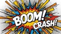Vibrant Comic Book Style Explosion with Bold Text Royalty Free Stock Photo