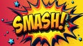 Vibrant comic book style smash explosion word graphic Royalty Free Stock Photo