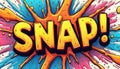 Vibrant comic-style explosion with the word SNAP Royalty Free Stock Photo