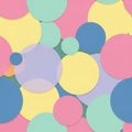 A vibrant composition of overlapping paper circles in various pastel shades, including Royalty Free Stock Photo
