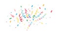 Vibrant Confetti Burst - Celebration Party Element, vector design Generative AI Royalty Free Stock Photo