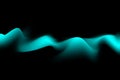 Vibrant cool background Motion Wave background, Turquoise aurora Northern light - mesh tools vector