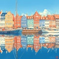 Vibrant Copenhagen Waterfront Scene