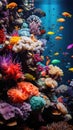 Vibrant Coral Reef Aquarium With Colorful Fish Royalty Free Stock Photo