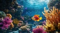 Vibrant Coral Reef Teeming With Colorful Tropical Fish Royalty Free Stock Photo