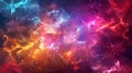 Vibrant Cosmic Dance: Abstract Colorful Nebula Background