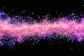 Vibrant cosmic dust explosion against a dark background Royalty Free Stock Photo