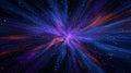 Vibrant cosmic explosion with rays of light Royalty Free Stock Photo