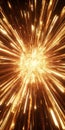 Vibrant Cosmic Light Streaks Creating Explosive Amber Bursts in a Stunning Hyperdrive Illustration Royalty Free Stock Photo