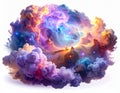 Vibrant Cosmic Nebula Explosion of Colors Royalty Free Stock Photo