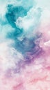 Vibrant cotton candy inspired pastel swirl with pink and teal clouds merging in a misty atmospheric design Royalty Free Stock Photo