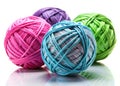 Vibrant Cotton Thread Ball A Colorful Display of Mixed Threads for Crafts and Design Royalty Free Stock Photo