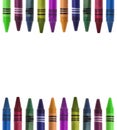 Vibrant Crayon Back to School Border Image Royalty Free Stock Photo