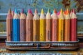 Vibrant Creations: Exploring the World of Color with Colored Pencils Royalty Free Stock Photo