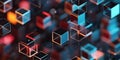 Vibrant Cube Abstract Background Perfect for Tech Design Royalty Free Stock Photo