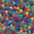 Vibrant cubic mosaic Royalty Free Stock Photo