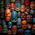 Vibrant and Culturally Diverse Collection of Tribal Masks Coming to Life