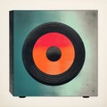 Vibrant Cyanotype Speaker With Minimalist Pop Design Royalty Free Stock Photo