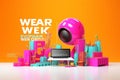Vibrant Cyber Week sale banner with eyecatching Royalty Free Stock Photo