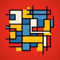 Vibrant Czech Pilsner Logo With Mondrian-inspired Colors