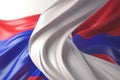 Cambodian Flag Waves in Twist: A Modern Minimalist 3D Render