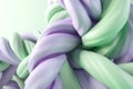Pistachio Green & Lavender Purple - 3D Twisted Wave Art