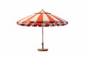 Vibrant 3D Beach Umbrella Illustration Rendered and Ready, Generative Ai