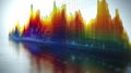 Vibrant 3D data visualization colorful, dynamic graph depicting market trends, growth, or data fluctuations. Perfect for