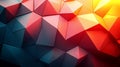 Vibrant 3D Geometric Abstract Design with Red and Blue Tones Royalty Free Stock Photo