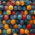 Vibrant 3D Geometric Cubes Pattern High-Resolution Abstract Design Royalty Free Stock Photo
