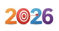Targeting success in the New Year 2026 goal Royalty Free Stock Photo