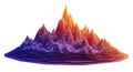 Vibrant 3d landscape of data peaks and valleys in a scientific abstract visualization Royalty Free Stock Photo