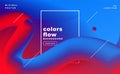 Vibrant 3d liquid loops fluid colors background