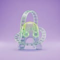 Abstract 3D Render of a Transparent Roller Coaster with a Face Royalty Free Stock Photo